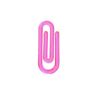 Imagem de Clips Colorido Prendedor De Papel Rosa Neon Para Escritório Com 100 Un