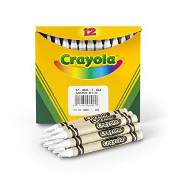 Imagem de Crayola Crayons, White, Single Color Crayon Refill, 12 Count Bulk Crayons, School Supplies