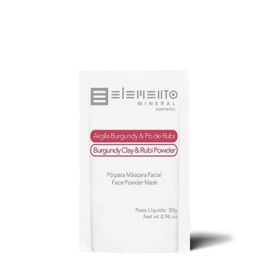 Imagem de Sache Máscara Facial Argila Burgundy Com Pó De Rub - elemento mineral