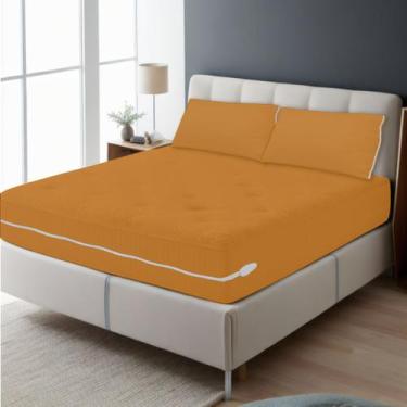 Imagem de Kit Capa Para Colchão King Size + 2 Capas de Travesseiro (Fronha) 50x7