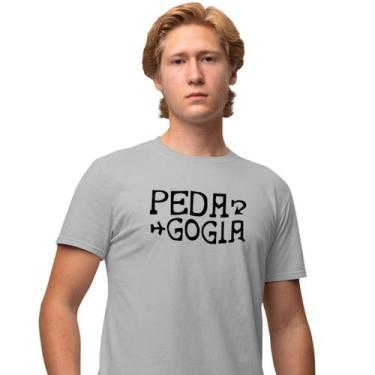 Imagem de Camisa Camiseta Masculina Estampada Pedagogia 100% Algodão Fio 30.1 Pe