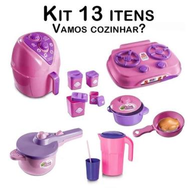 Imagem de Brinquedos Cozinha Infantil Menina Casinha Eletro 13pç - Altimar