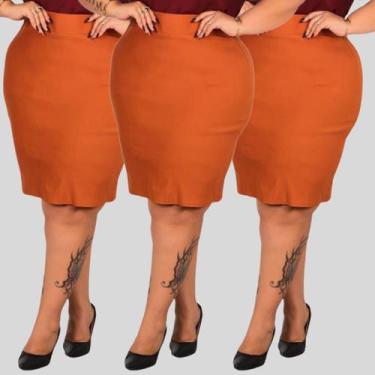 Imagem de Saias Evangélicas Feminina Plus Size Kit 03 Unidades - Mayara Manzano,