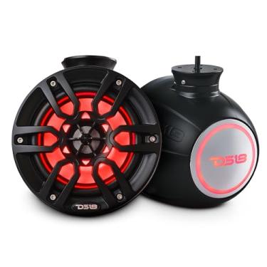 Imagem de DS18 NXL-PS6BK Alto-falantes de torre de wakeboard bidirecional com luzes RGB integradas - 300 W MAX - Perfeito para jet skies, ideal para ATV, UTV, Jeep, lado a lado, fuzileiro naval, RZR