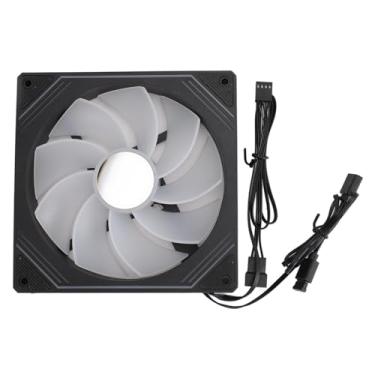 Imagem de Ventilador de Chassi ARGB de 140MM, Ventilador de Resfriamento de PC Com Luz Sincronizada de 12V DC 4Pin, Ventilador Silencioso PWM para Cooler de CPU, Dissipador de Calor,