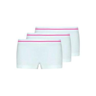 Imagem de Kit com 3 Calcinhas Infantil Lobinha 18720-001 - LUPO, Branco, M