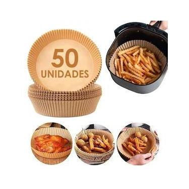 Imagem de 50 Forros De Papel Airfryer Tapete Antiaderente Para Forno 27X19X4,5 -