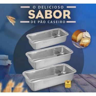 Imagem de Kit com 3 Assadeira de Pão e Bolo N 1, N 2 e N 3 em Alumínio IF35 - Re