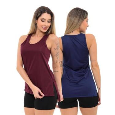 Imagem de Kit 2 Peças - Camiseta Regata Feminina Tapa Bumbum Mullet Academia Fit