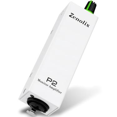 Imagem de Zenolix Amplificador de fone de ouvido portátil P2, amplificador de fone de ouvido com entradas XLR/TRS saída de 3,5 mm, amplificador de fone de ouvido com clipe de cinto durável, interruptor