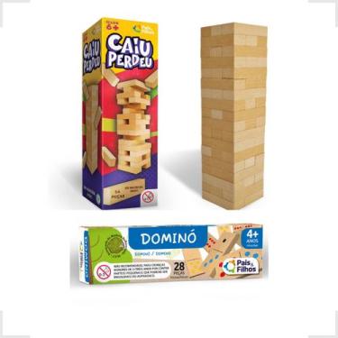Imagem de Kit Caiu Perdeu e Domino - Jogo Infantil Jogos Pedagogicos - PAIS E FI