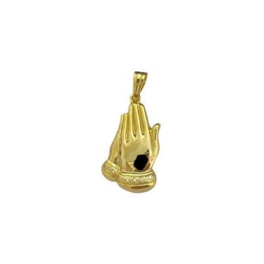 Imagem de Pingente fé mão m - banhado a ouro 18k - ToJoia18k