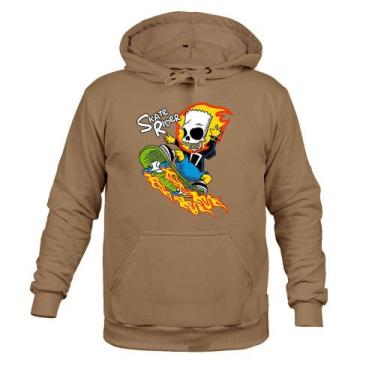 Imagem de Moletom Blusa De Frio Flanelado Skate Rid - Surprass, Bege, M