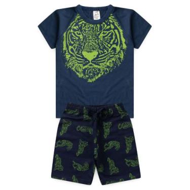Imagem de Conjunto Infantil Menino Tigre - By K, 2, Azul