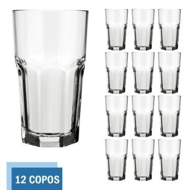 Imagem de Copo Vidro 340ml Bristol Suco Agua Cristal Luxo Nadir - 12Un - NADIR F