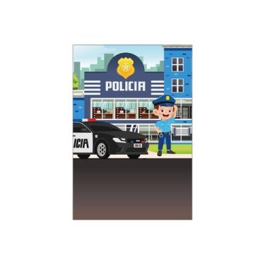 Imagem de Painel De Festa Vertical 1,50 x 2,20 -  Policia Cute 003 - Via Cores