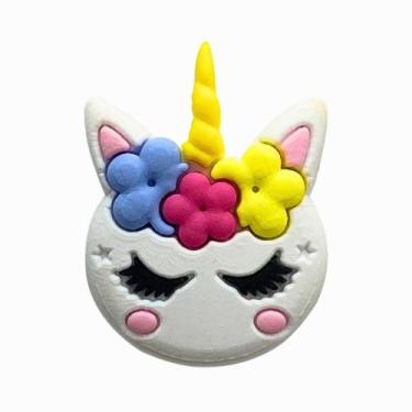 Imagem de Aplique Kit 10 Peças Unicornio c/ Cílios  Emborrachado - RAE