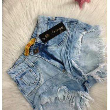 Imagem de Shorts feminino jeans   azul claro tamanhos do 34  ao 46 - majestade m