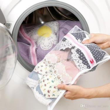 Imagem de Kit 3 Sacos Lavar Roupa bebe roupa Intima  Delicada organizador - puru