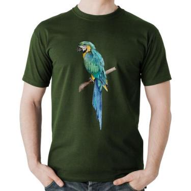 Imagem de Camiseta Algodão Arara Azul - Foca na Moda, Musgo, P