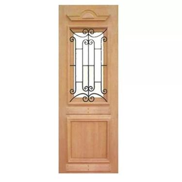 Imagem de Porta de Madeira Realeza com grade Maciça Cedro Arana Casmavi, 80cm x 