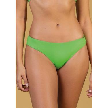 Imagem de Calcinha de Biquíni Fio Conforto Lisa - Cor De Cacau, GG, Grama limão