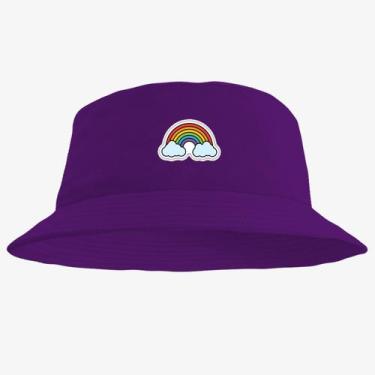 Imagem de Chapéu Bucket Hat Estampado Arco Iris - MP Moda Masculina, Único, Roxo