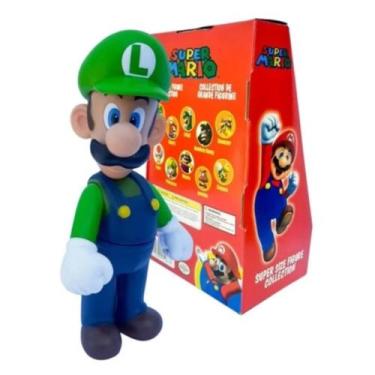 Imagem de Boneco Luigi Articulado Brinquedo Infantil 22cm - Nintendo