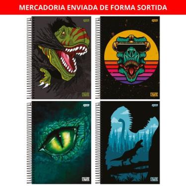 Imagem de Caderno Universitário Capa Dura 10 Matérias 160FL Stone Dino Sortido -
