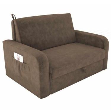 Imagem de Sofá Cama Com Baú Daiane Matrix 88x143x93cm, MARROM