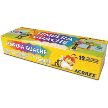 Imagem de Tinta Guache 15ML 12 Cores Pacote com 6 - Acrilex