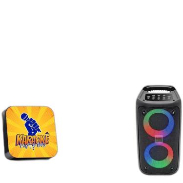 Imagem de Karaoke +Monitor +Caixa De Som +2 Microfone Sem Fio +Catálog