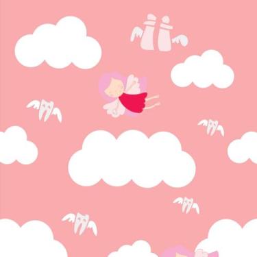 Imagem de Papel de Parede Adesivo Infantil Fada Do Dente Dentes E Presentes Mági