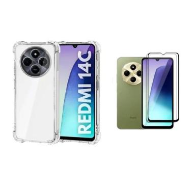 Imagem de Capa Capinha Case + Pelicula vidro 3d Xiaomi Redmi 14c - RAFINHA