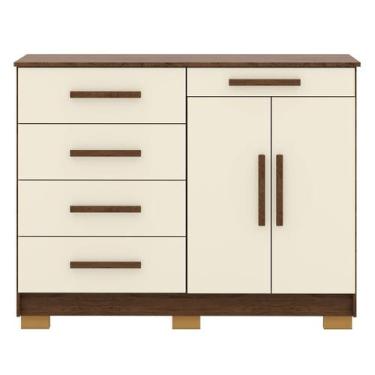 Imagem de Cômoda Sapateira Quarto 5 Gavetas 2 Portas MDP Sirios - Vila Rica, Imb