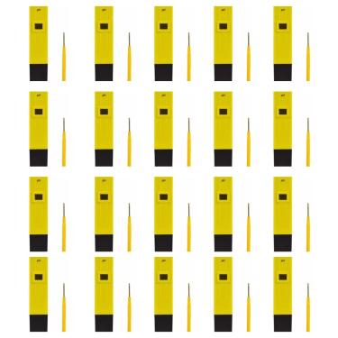 Imagem de Kit 20 Medidor Ph Digital Água Doce Salgada Aquário Piscina