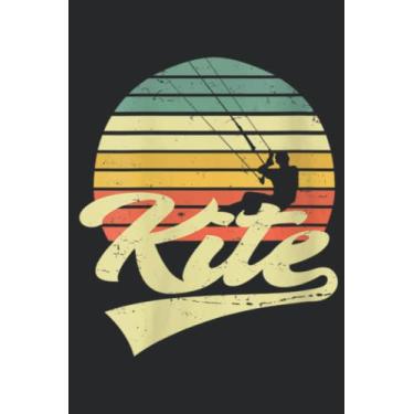 Imagem de Womens KITE Kiteboarding Kiting Kitesurfing Kitesurf Vintage Retro Saying Saying: Lined Journal Notebook To Do Schedule, Medium 6x9 Inches, 100 Pages, Printed Cover