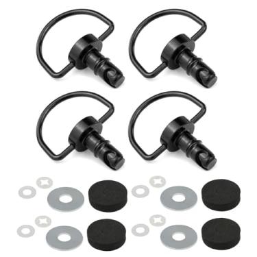 Imagem de REARACE Pinos de teto X3 compatíveis com Can Am X3/ X3 Max 2017-2023 - Conjunto de 4 parafusos de liberação rápida de telhado Kit de substituição OEM #715003815 (preto)