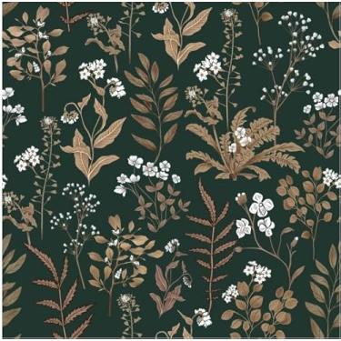 Imagem de Abyssaly Papel de contato floral escuro para armários 45 x 1,002 cm