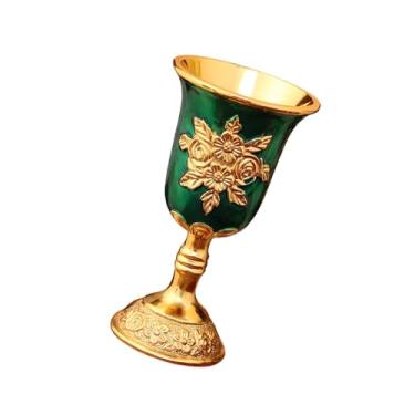 Imagem de Taça de vinho europeia Taça de vintage Taça de vinho artesanal Mini Taça de vinho criativa de para decoração de bar de casamento, Verde