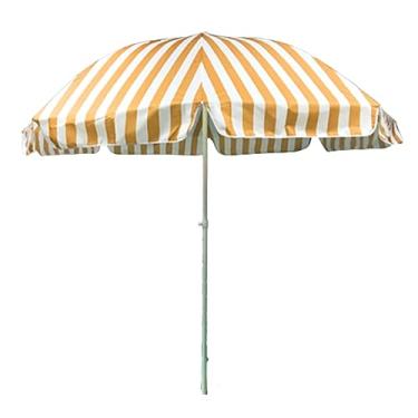 Imagem de Guarda-chuva de jardim Guarda-chuva de pátio listrado Guarda-chuva de praia dobrável automático Grande tenda ao ar livre Comercial Cabo longo Guarda-chuva de publicidade Base preenchível