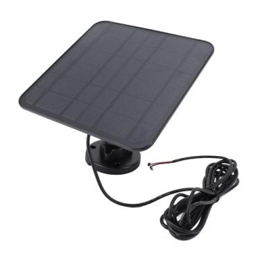 Imagem de Painel Solar 6V 5W para Campainha de Vídeo, Resistente à água IP65 Com Cabo de 9,8 Pés Suporte Ajustável de 360 ​​° Carregador Solar para Câmera Externa para Câmeras de Segurança