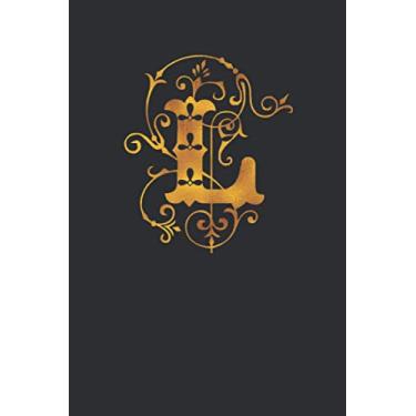 Imagem de L Monogram Letter Notebook Journal 6x9 120 Pages: lovely Golden Monogrammed Lined Paper, Gold Notebook, Personal use, School, Home, College, Gifts for ... Wife, Teen, Kids, Birthday, Husband, Family.