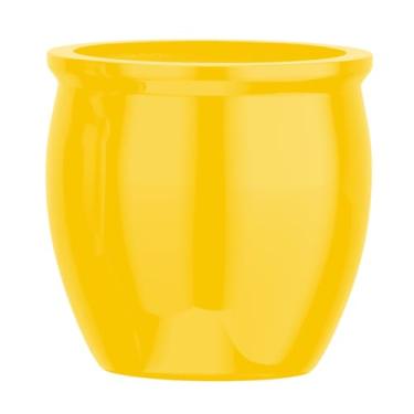 Imagem de Vaso Vietnamita Fibra De Vidro Caribe M 38cm Decorativo (Amarelo)