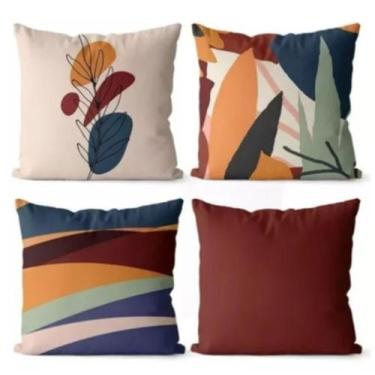 Imagem de Kit 04 Capas Silkadas Estampas 45x45 Decoração - Luck Baby, Cor 23