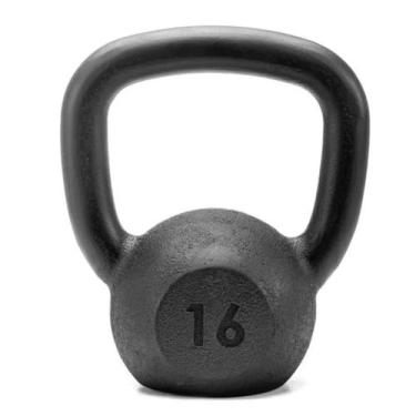 Imagem de Kettlebell 16kg Pintado Preto Treino Academia Casa Funcional - Alto Ní