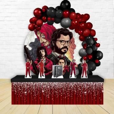 Imagem de Kit Festa Painel Redondo La Casa De Papel - IMPAKTO VISUAL