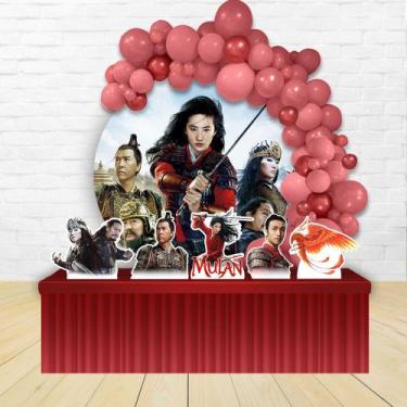 Imagem de Kit Festa Painel Redondo Mulan Filme - IMPAKTO VISUAL