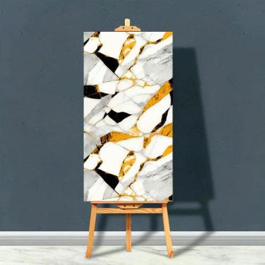 Imagem de Revestimento em Mármore Placas Adesivas 3D Marmorizadas 30x60cm Banhei