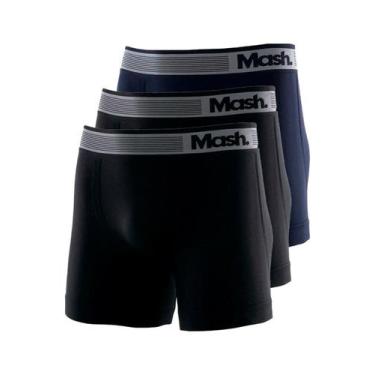 Imagem de Kit com 3 Cuecas Boxer Mash 710.01 Colorido, Preto, GG
